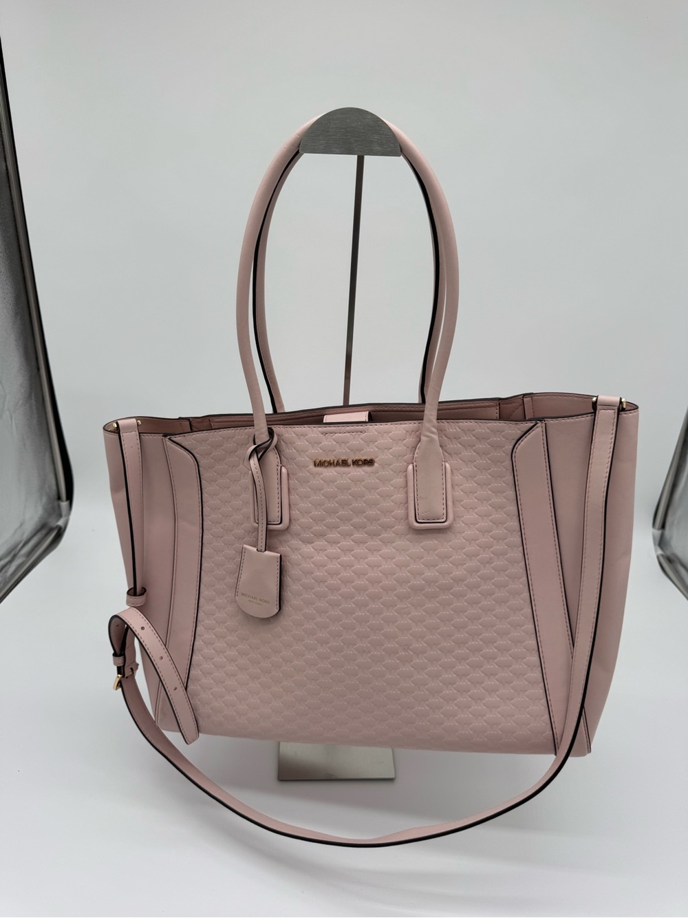 Michael Kors Pink Quilted Tote Shoulder Bag